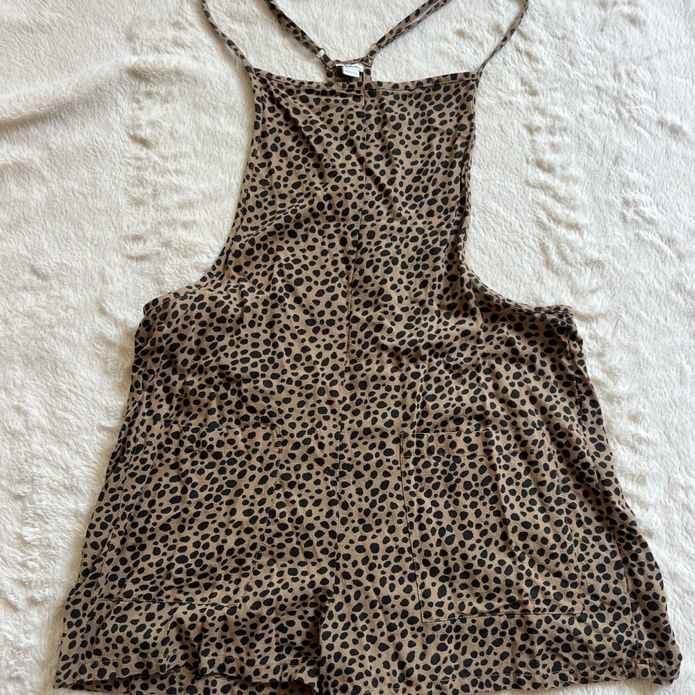 Aerie Brown and Black Animal Print Jumpsuit
